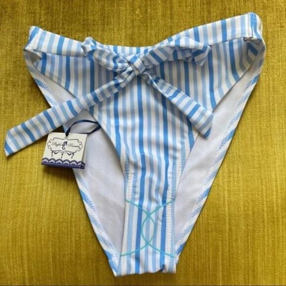 NWT Playful Promises Retro High Leg High Rise Bikini Bottom - Picture 3 of 8